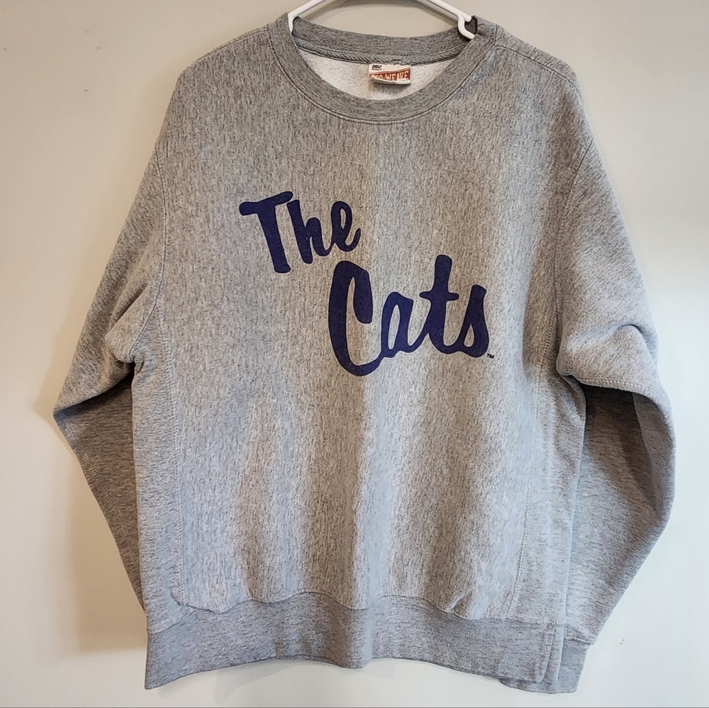 Vintage Y2K Gray 'The Cats' Sweatshirt SIZE Medium